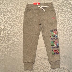 New Puma Girls Gray Sweatpants Size 6